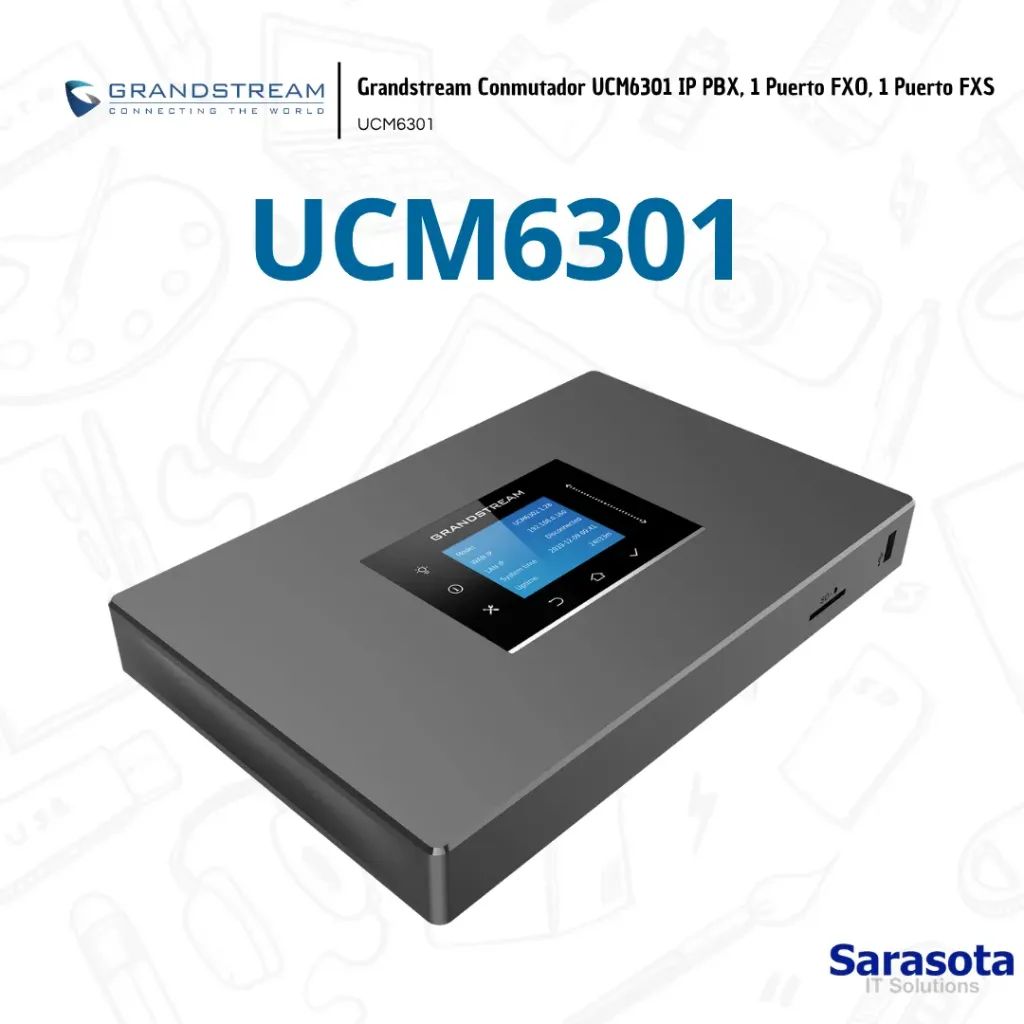 [GRA003] Grandstream Conmutador UCM6301 IP PBX, 1 Puerto FXO, 1 Puerto FXS