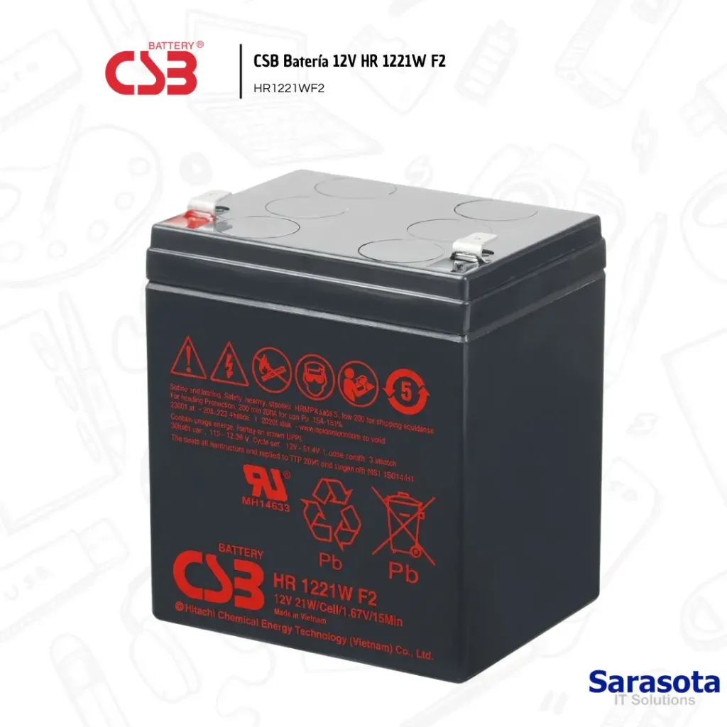CSB Batería 12V HR 1221W F2