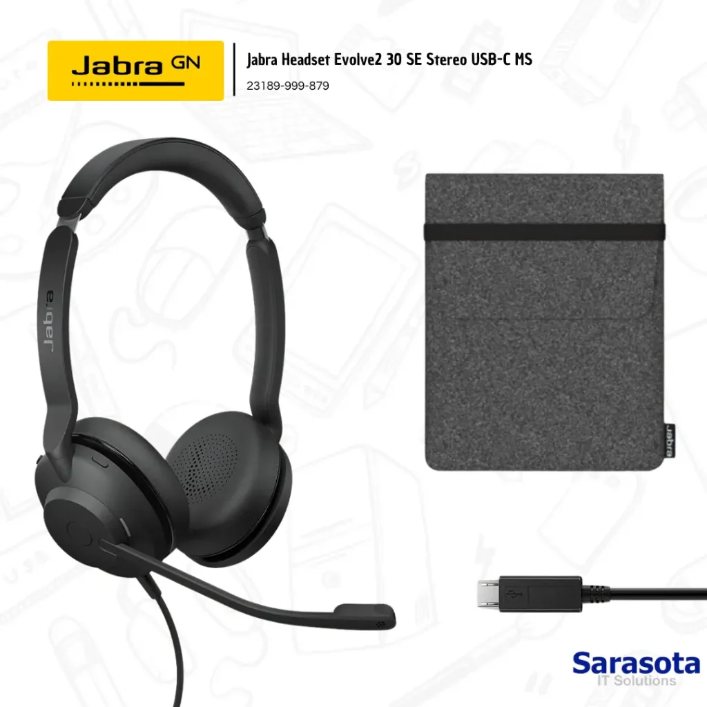 Jabra Headset Evolve2 30 SE Stereo USB-C MS 23189-999-879