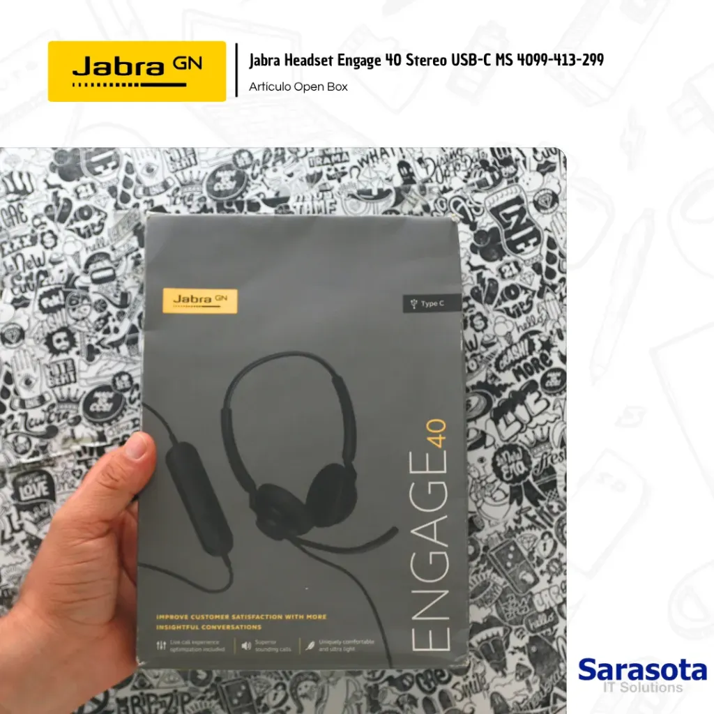 [OUT135] Outlet Jabra Headset Engage 40 Stereo USB-C MS 4099-413-299