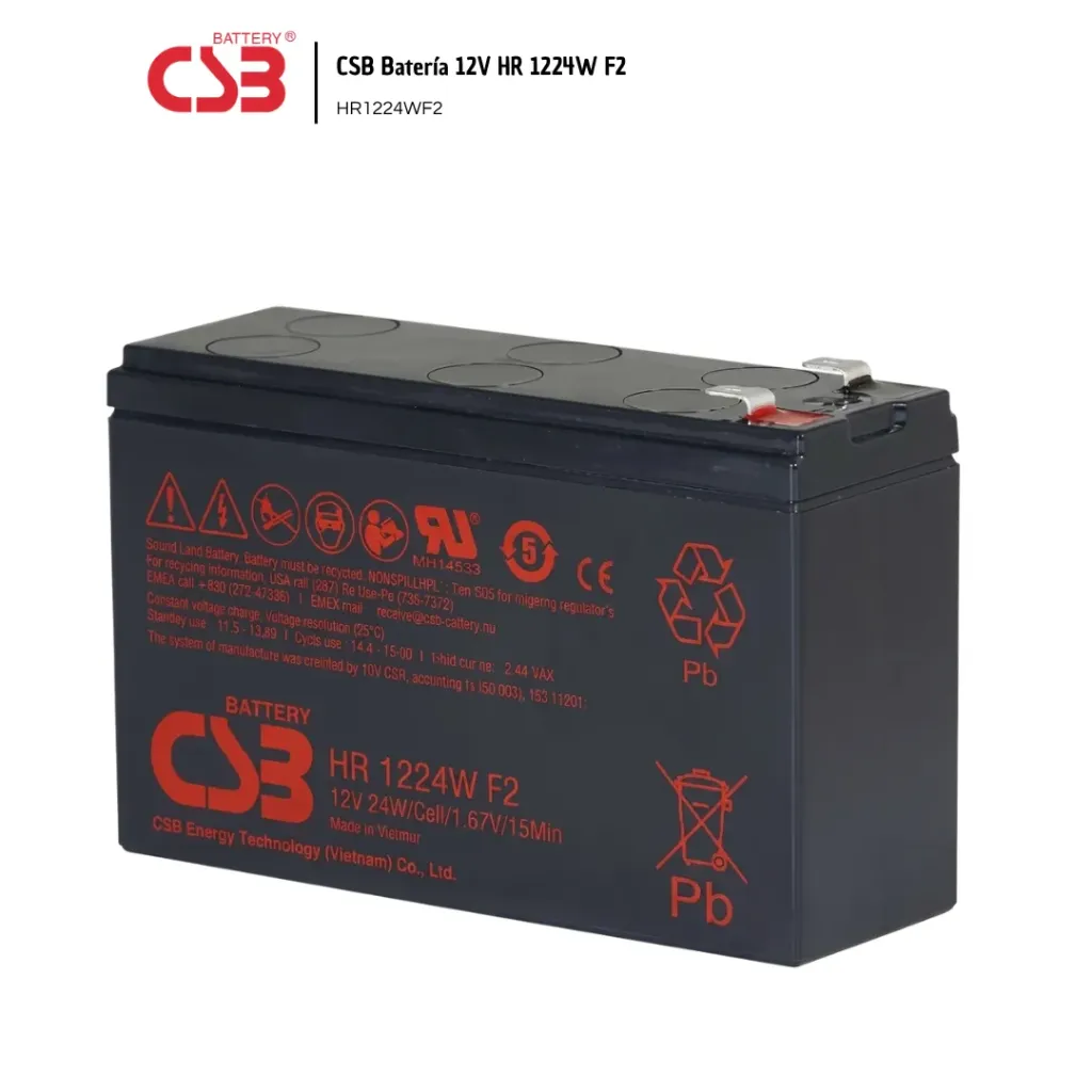 [CSB001] CSB Batería 12V HR 1224W F2