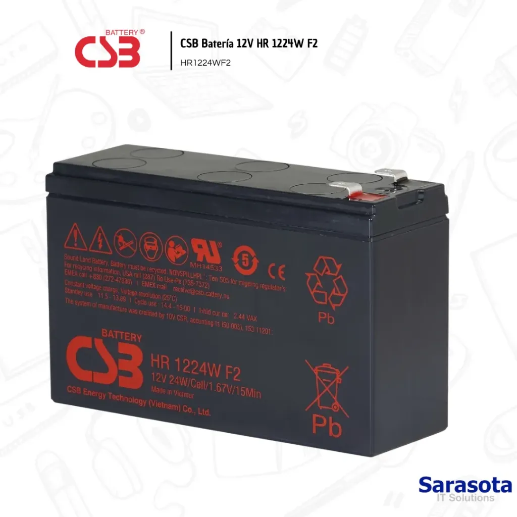 CSB Batería 12V HR 1224W F2
