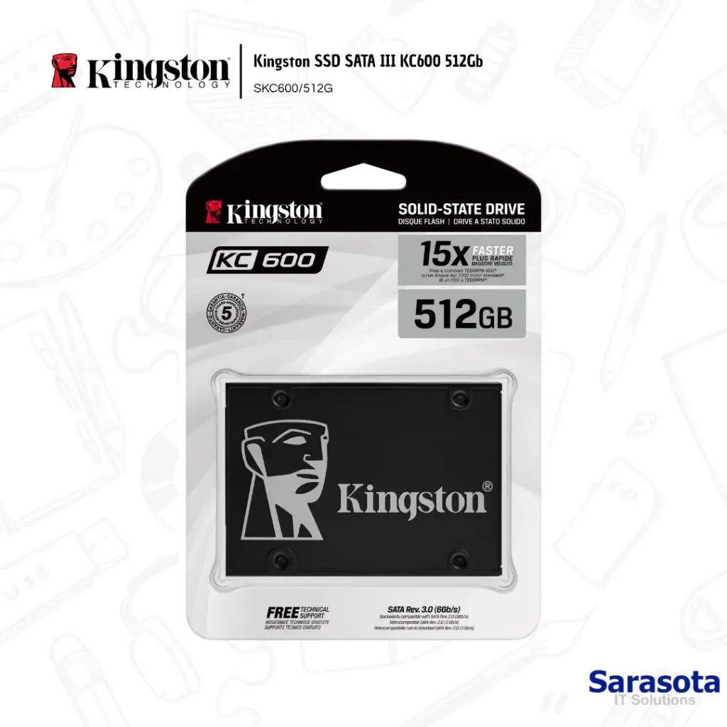 [KIN022] Kingston SSD SATA III KC600 512Gb