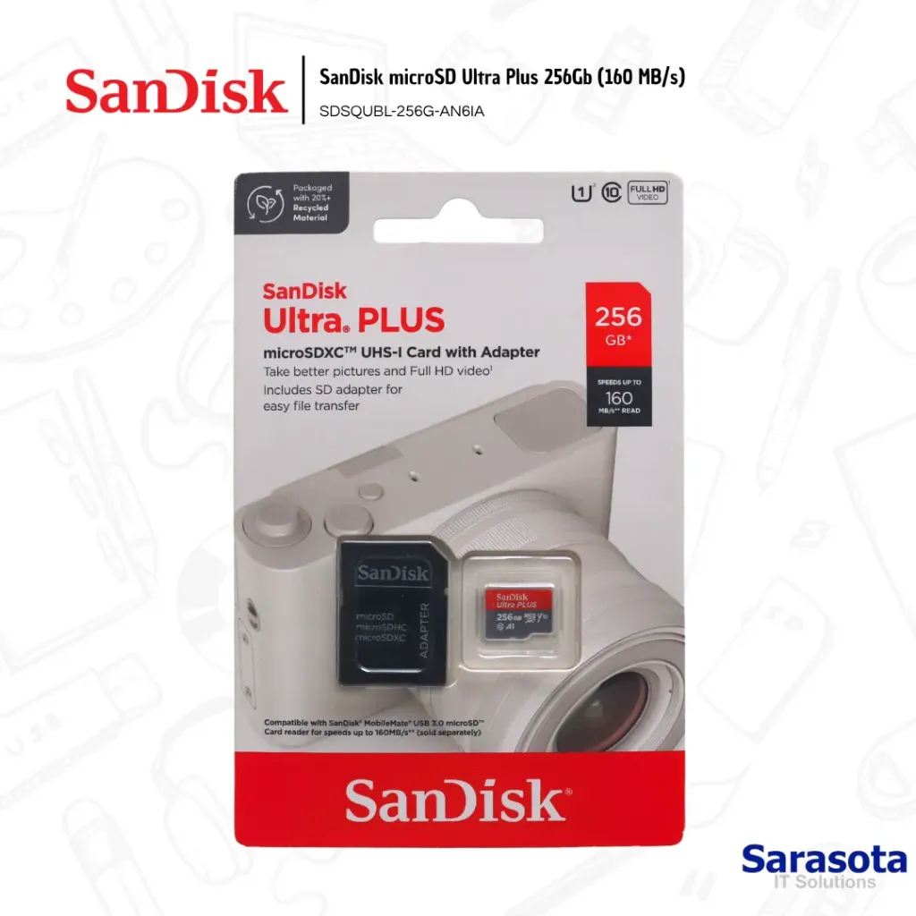 [SAN021] SanDisk microSD Ultra Plus 256Gb (160 MB/s)