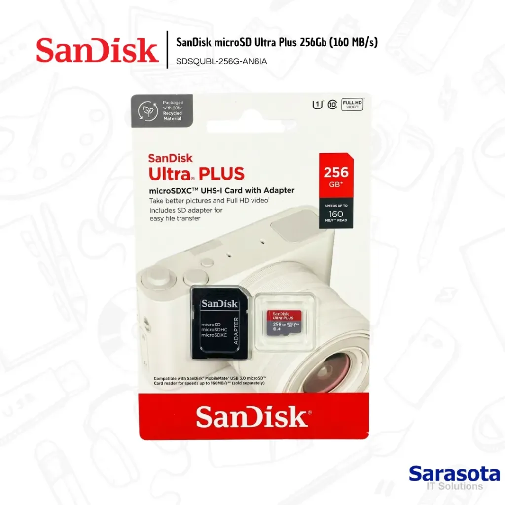 SanDisk microSD Ultra Plus 256Gb (160 MB/s)
