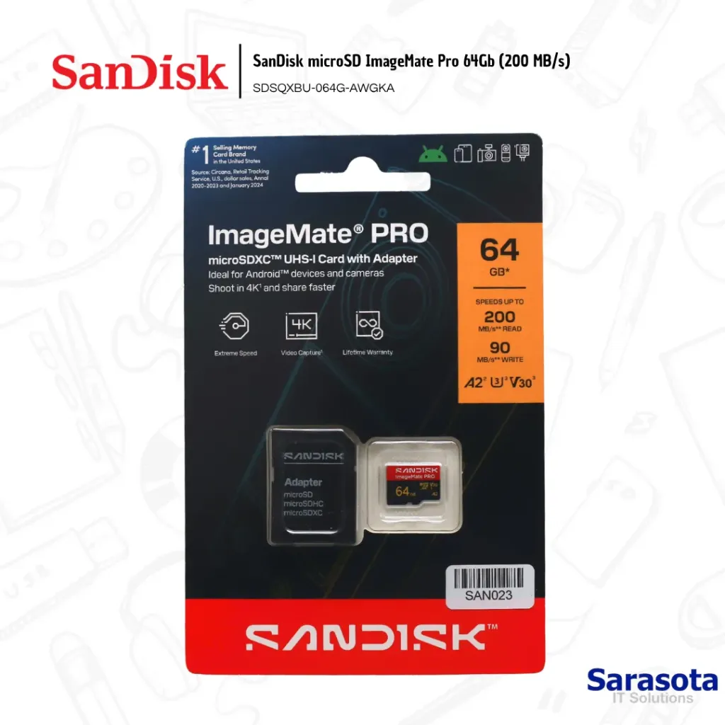 [SAN023] SanDisk microSD ImageMate Pro 64Gb (200 MB/s)