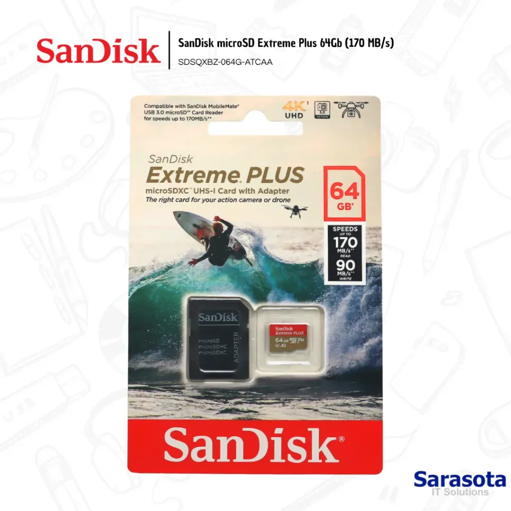 [SAN026] SanDisk microSD Extreme Plus 64Gb (170 MB/s)