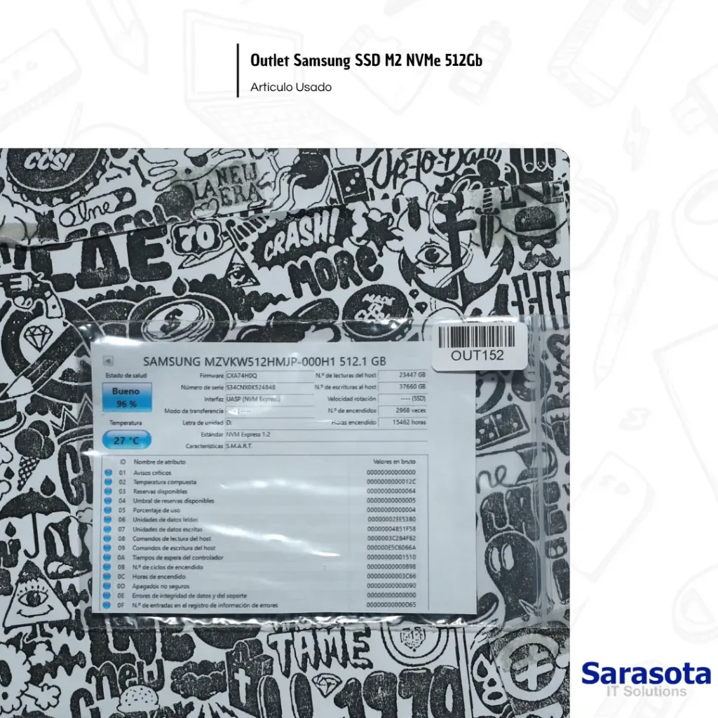 Outlet Samsung SSD M2 NVMe 512Gb