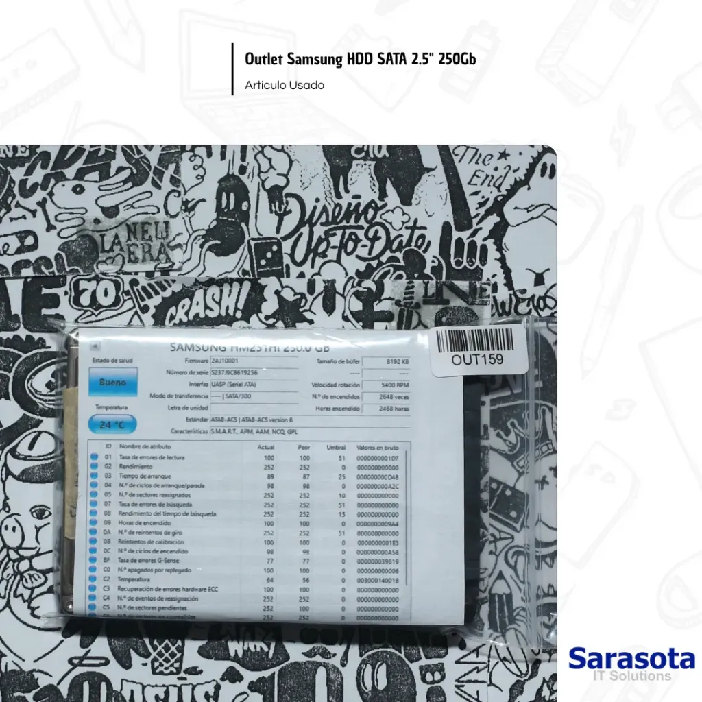 Outlet Samsung HDD SATA 2.5" 250Gb