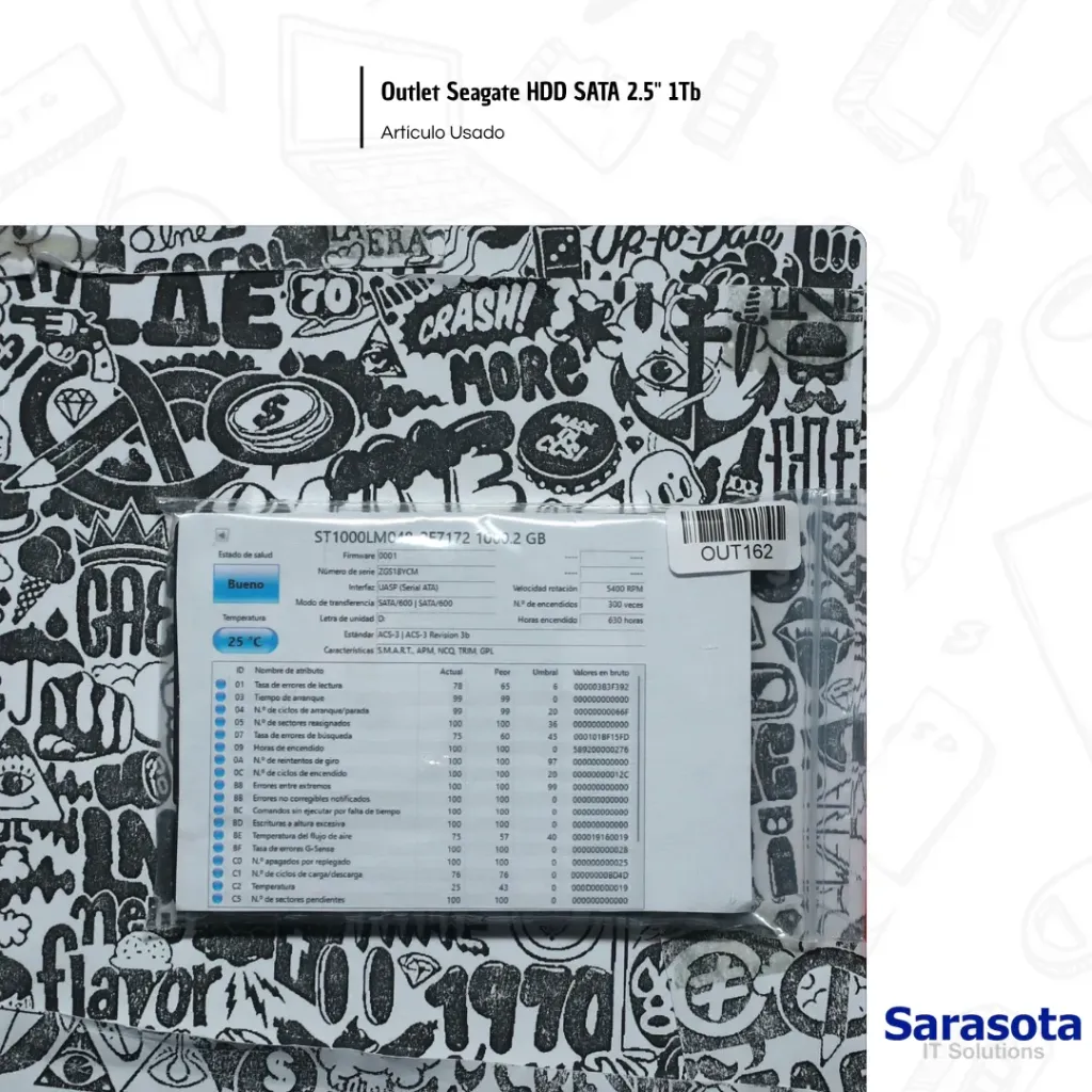 Outlet Seagate HDD SATA 2.5" 1Tb