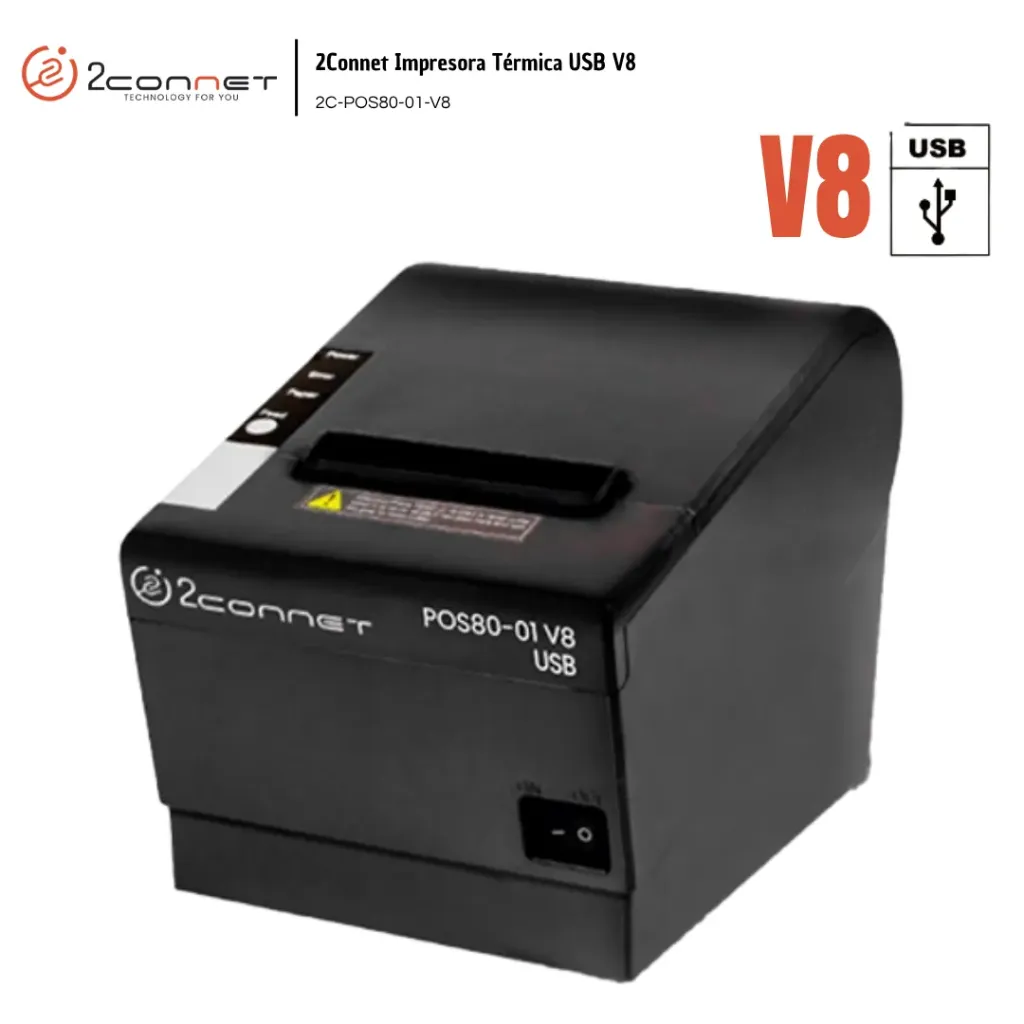 [2CO023] 2Connet Impresora Térmica USB V8 (2C-POS80-01-V8)