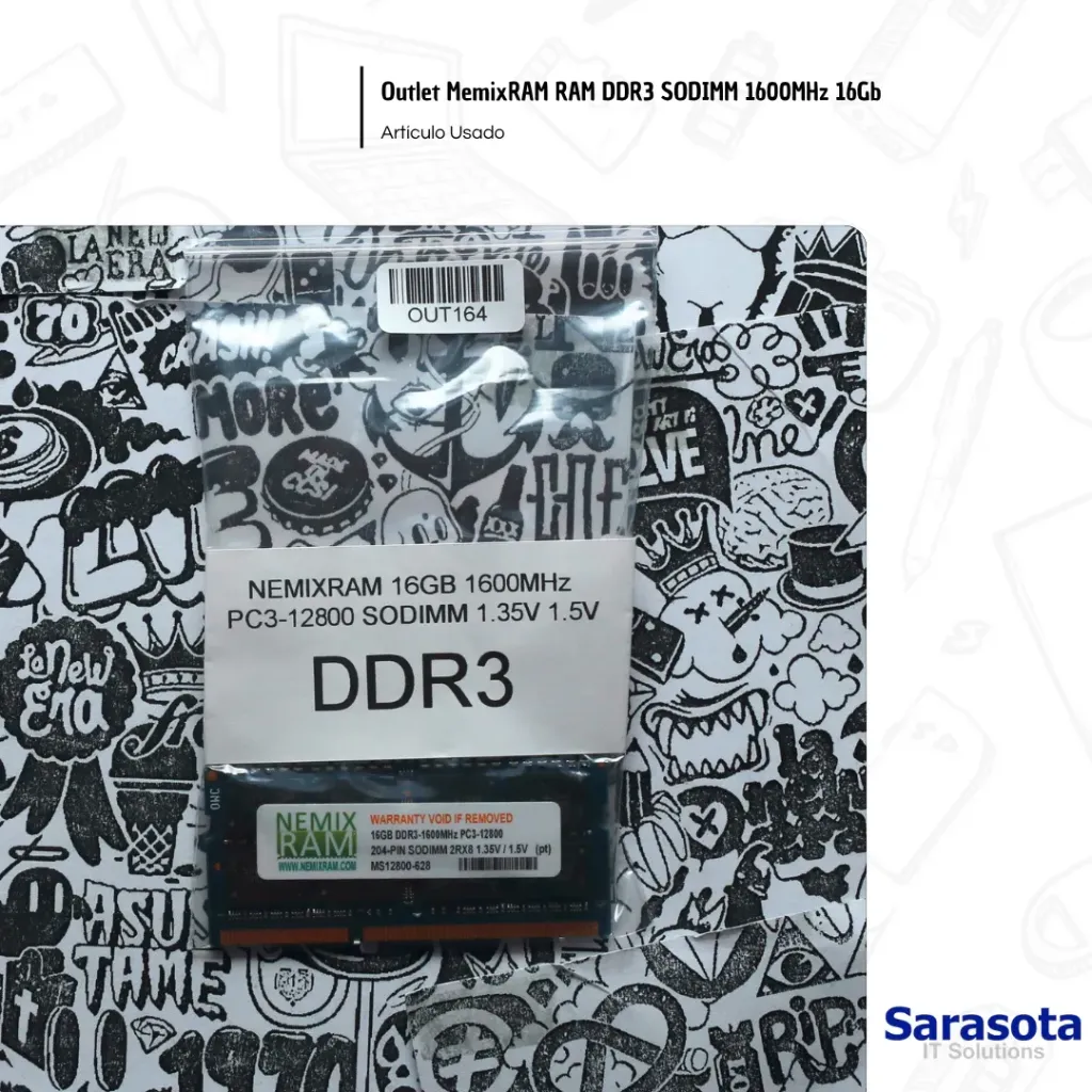 Outlet MemixRAM RAM DDR3 SODIMM 1600MHz 16Gb