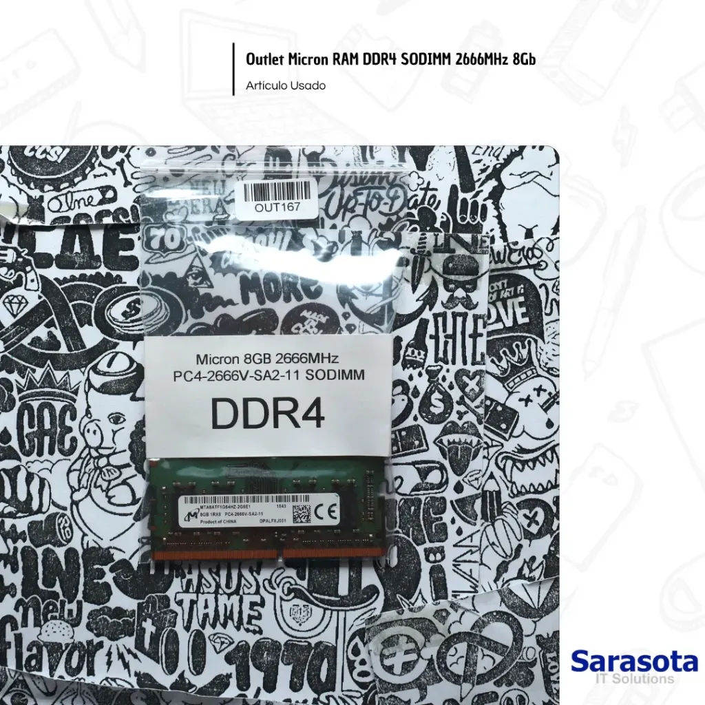 [OUT167] Outlet Micron RAM DDR4 SODIMM 2666MHz 8Gb
