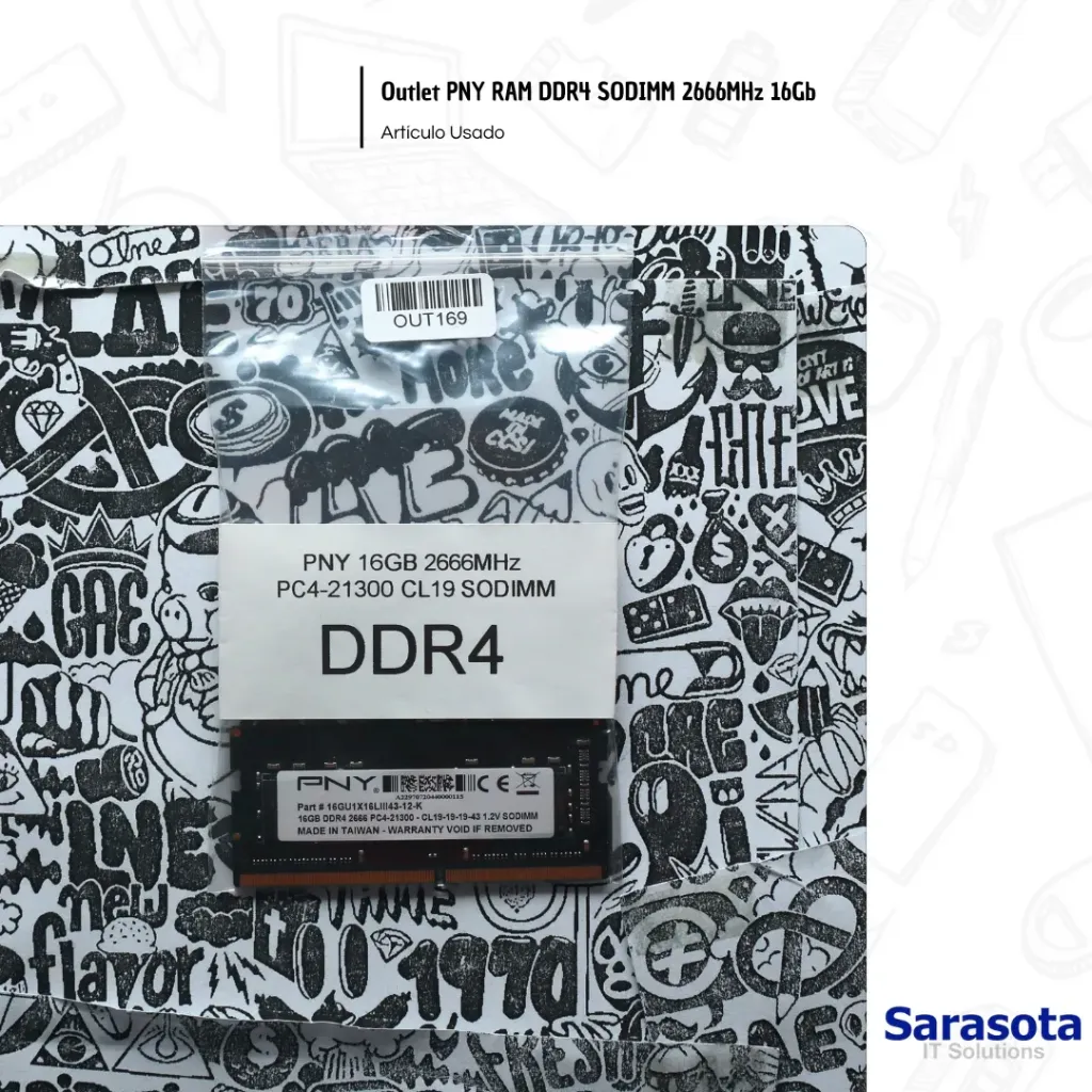 Outlet PNY RAM DDR4 SODIMM 2666MHz 16Gb