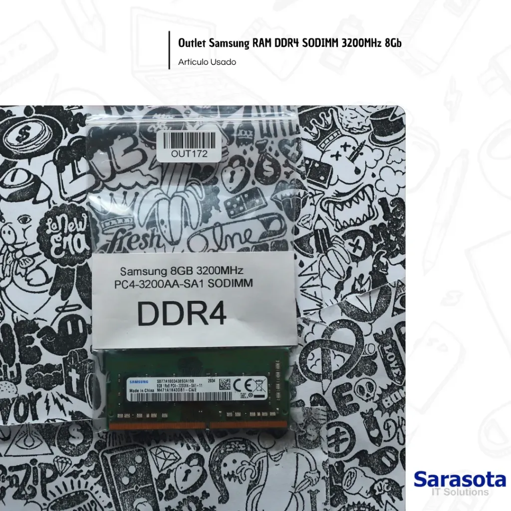 Outlet Samsung RAM DDR4 SODIMM 3200MHz 8Gb