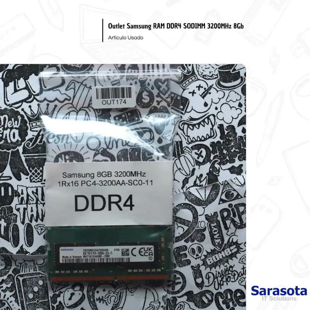 [OUT174] Outlet Samsung RAM DDR4 SODIMM 3200MHz 8Gb