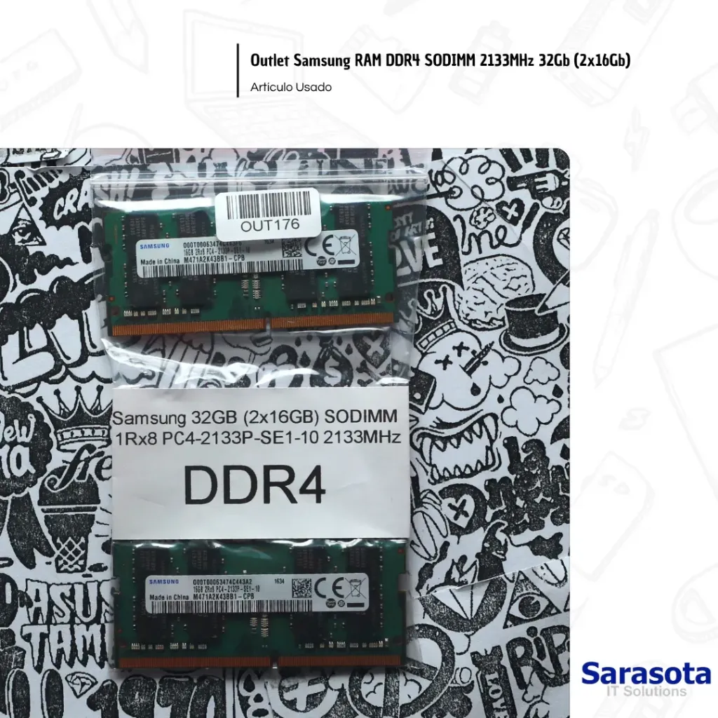 Outlet Samsung RAM DDR4 SODIMM 2133MHz 32Gb (2x16Gb)