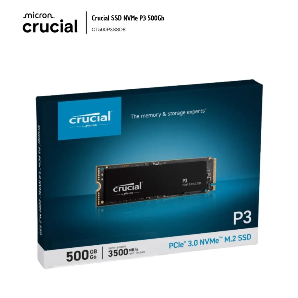 [CRU004] Crucial SSD NVMe M2 P1 500Gb