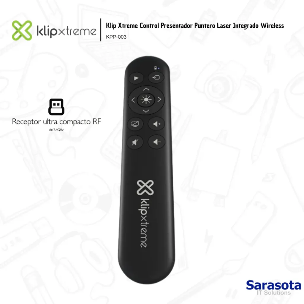Klip Xtreme Control Presentador Puntero Laser Integrado Wireless