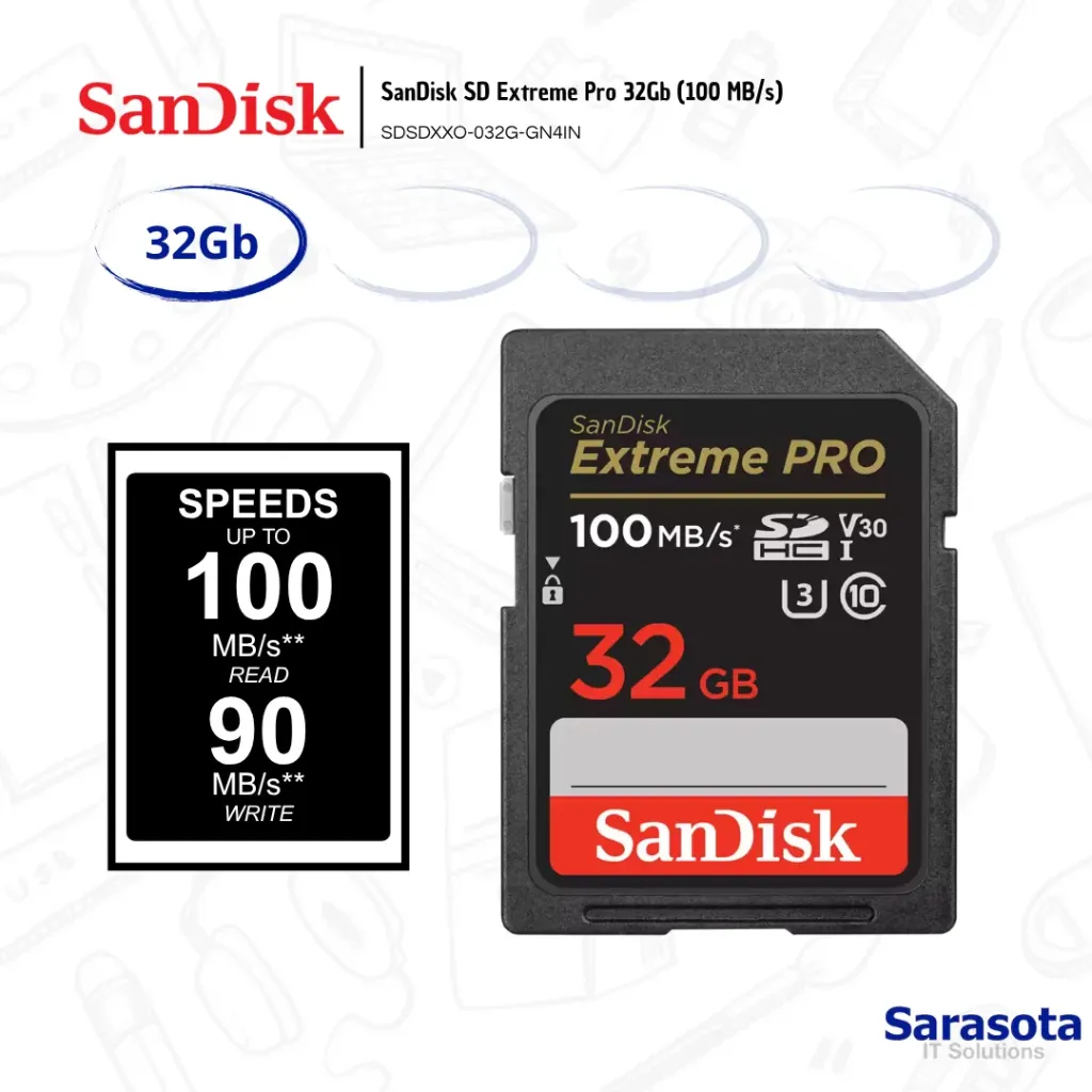 [SAN027] SanDisk SD Extreme Pro 32Gb (100 MB/s)