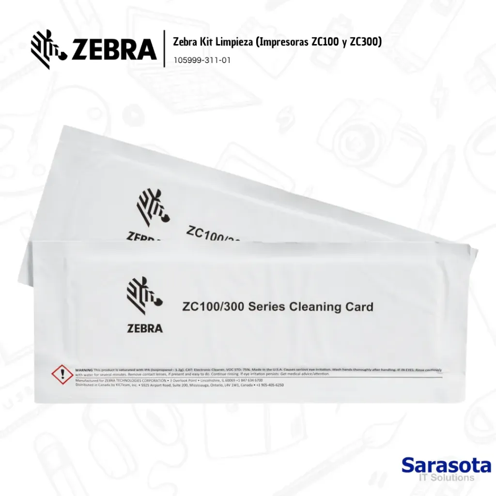 Zebra Kit Limpieza (Impresoras ZC100 y ZC300) 105999-311-01