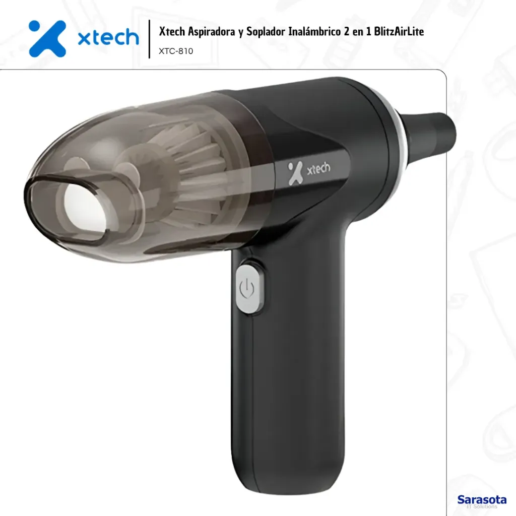 Xtech Aspiradora y Soplador Inalámbrico 2 en 1 BlitzAirLite (XTC-810)