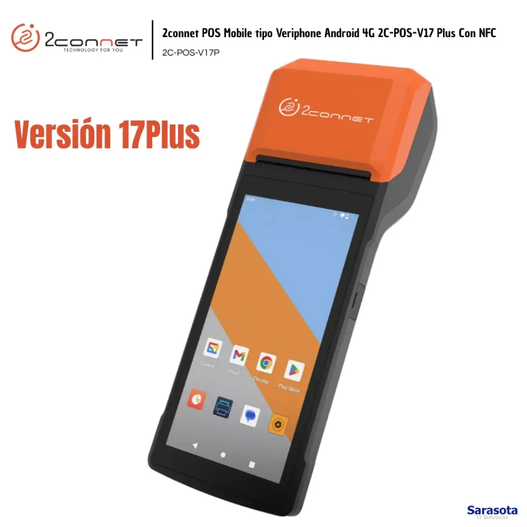 2connet POS Mobile tipo Veriphone Android 4G 2C-POS-V17 Plus Con NFC