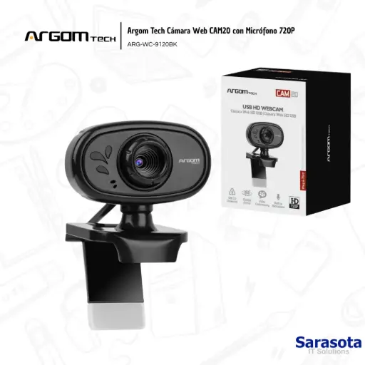 [ARG008] Argom Tech Webcam Usb Hd 720p ARG-WC-9120BK