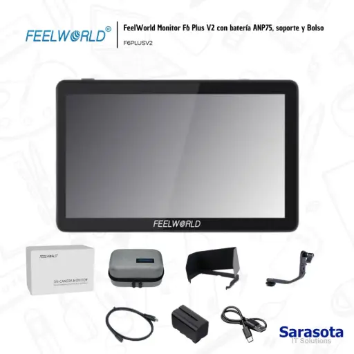 [FEE001] FeelWorld F6 Plus V2 6 pulgadas con batería y estuche