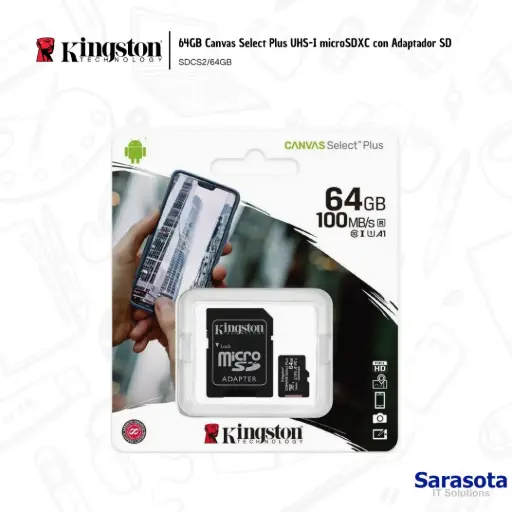 [KIN001] Kingston microSD Canva Select Plus 64Gb 100mbps