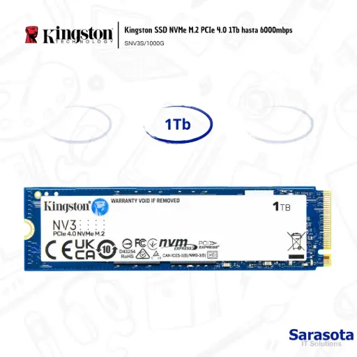[KIN011] Kingston SSD Nvme NV3 M.2 1Tb