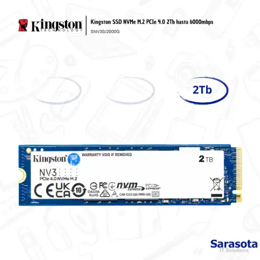 [KIN012] Kingston SSD Nvme NV3 M.2 2Tb