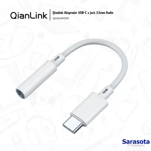 [QIA003] Qianlink Adaptador USB-C A Jack 3.5 Audio