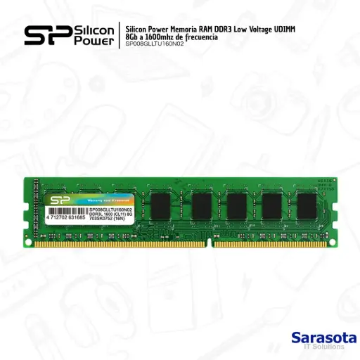 [SIL002] Silicon Power RAM DDR3L UDIMM 1600Mhz de 8Gb