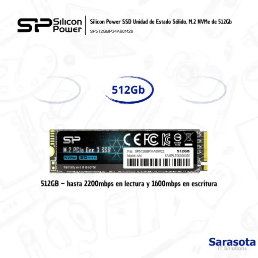 [SIL009] Silicon Power SSD NVMe M.2 A60 512Gb