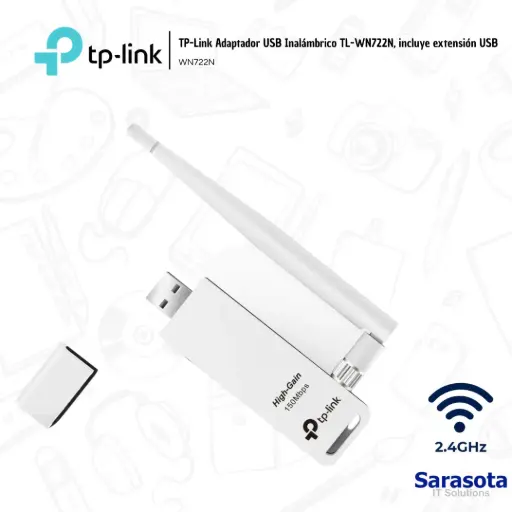 [TPL009] TP-Link Adaptador WIFI USB WN722N