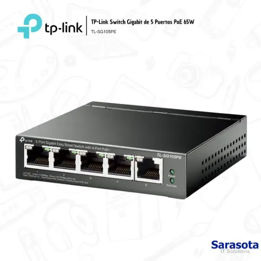 [TPL025] TP-Link Switch 5 Puertos TL SG105PE Gigabit Poe