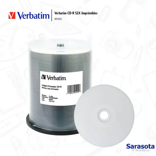 [VER001] Verbatim CD-R 52X Imprimibles