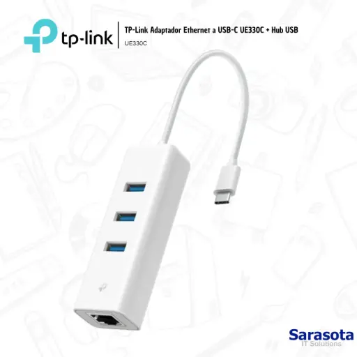 [TPL036] TP-Link Adaptador Ethernet a USB-C UE330C + Hub USB